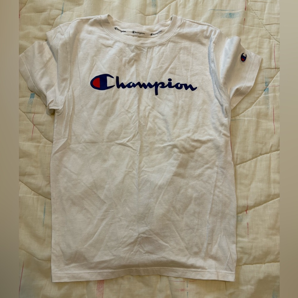 CHAMPION White T-Shirt, Size XS/S
